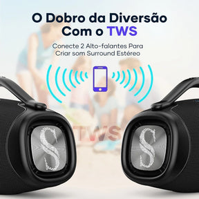 🔥  QUEIMA DE ESTOQUE!! 🔥 Caixa de Som Sabala Boombox DR-909 Bluetooth 200w 39000mah Tws Ipx6.